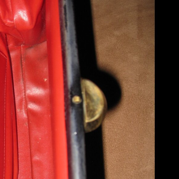 La Marquise Needlepoint Purse Handbag Leather Vintage - Picture 11 of 15